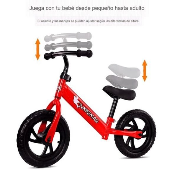 Bicicleta de Equilibrio Sin Pedal de Dos Ruedas para Niños Bicicleta de Entrenamiento para Infantes de Acero