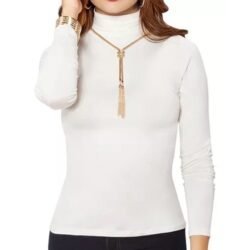 Blusa Mangas Largas Elegante para Mujer Cuello Alto Estilo Elegante de Viscosa Colores Varios