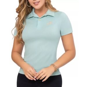 Camiseta Polo con Aplique Polo Casual para Mujer de Poliéster Colores Varios