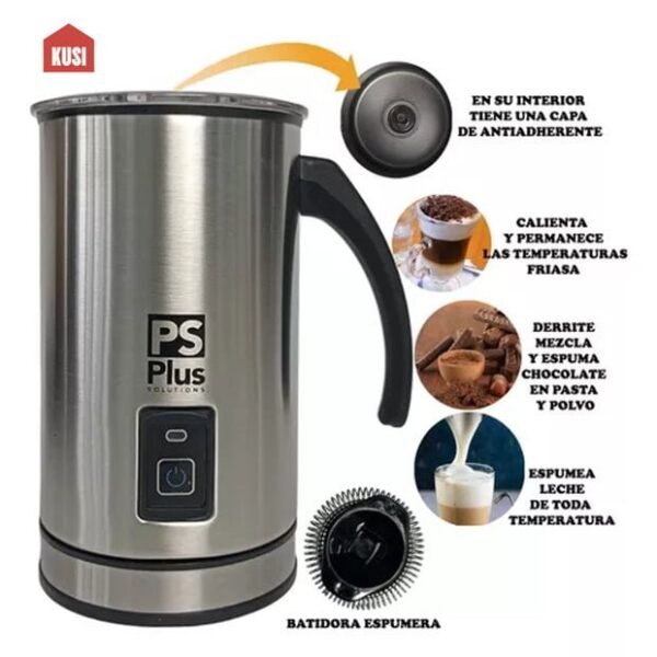 Chocolatera Espumador Automático 500 ML de Acero Inoxidable