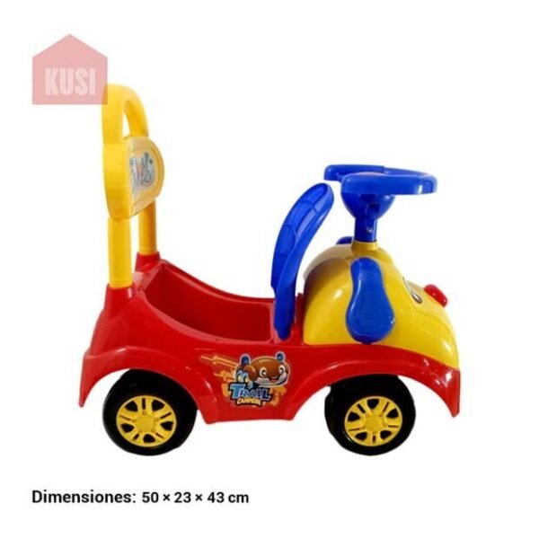 Cuatriciclo 3 en 1, Bicicleta de Empuje para Niños y Niñas Diseño de Mascota Perrito Divertido Coche con Baúl de ABS Colores Varios