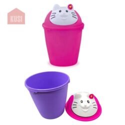 Cubo de Basura para Infantes de 6 Litros Cubeta de Basura para Bebés, Estilo de Gatico Kawaii de ABS Colores Varios