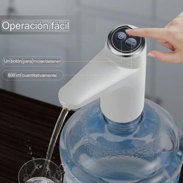 Dispensador De Agua Portátil Para Botellas De Agua Bomba Para Botella De Agua Portátil Con Carga USB de ABS