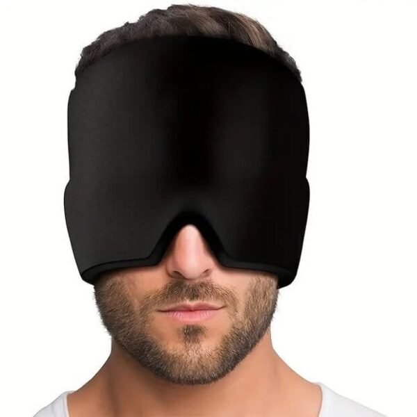 Gorro De Gel Para Aliviar El Dolor De Cabeza Y La Migraña, Gorra De Terapia De Compresa Fría, Paquete De Envoltura De Cabeza De Hielo, Máscara De Ojos Para Aliviar El Dolor De Presión de Tela Elástica e Hidrogel