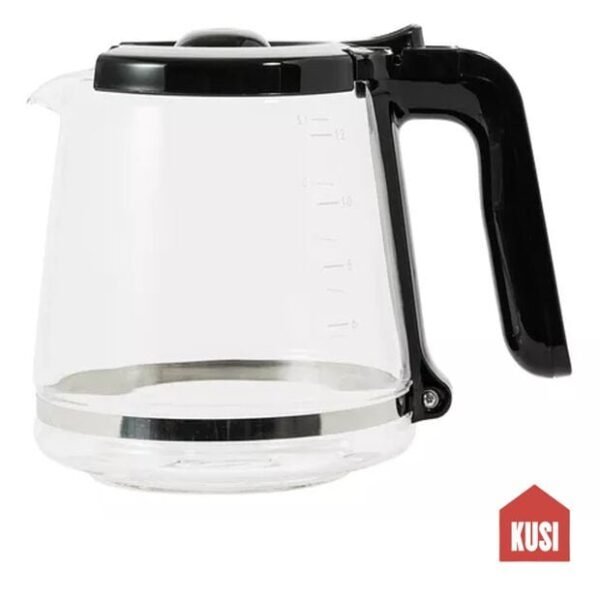 Jarra Cafetera Vaso de Repuesto para Cafetera 650 ML de Vidrio Color Negro